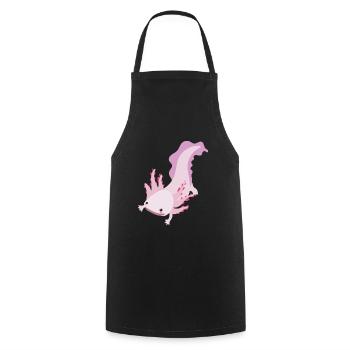 Axolotl - Cooking Apron - black - Front - AI Model Male 185 dark (185cm)