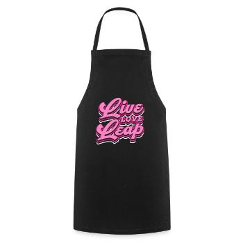 live love leap Design for a dancer - Cooking Apron - black - Front - AI Model Male 185 dark (185cm)