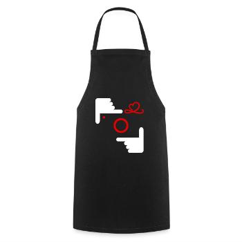 photographer photograph photo camera selfie - Cooking Apron - black - Front - AI Model Male 185 dark (185cm)