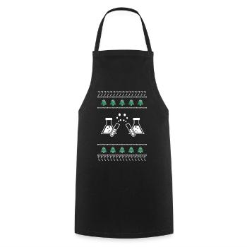 Chimie de Noël - Tablier de cuisine - noir - Devant - AI Model Male 185 dark (185cm)