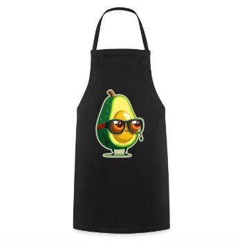 Niedliche Avocado Brille Vegetarier Veganer - Kochschürze - Schwarz - Vorne - AI Model Male 185 dark (185cm)