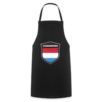 Luxemburg Schild Logo Emblem - Kochschürze - Schwarz - Vorne - AI Model Male 185 dark (185cm)
