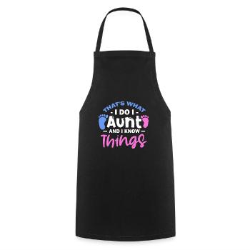 That'S What I Do I Aunt And I Know Things - Kochschürze - Schwarz - Vorne - AI Model Male 185 dark (185cm)