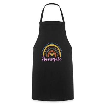 Surrogate Surrogacy Mother - Cooking Apron - black - Front - AI Model Male 185 dark (185cm)