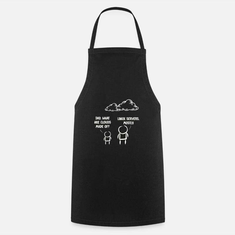 Computer IT Joke Funny Programmer Geek Linux - Cooking Apron - black