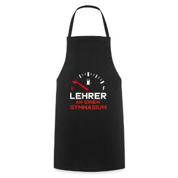 GYMNASIALLEHRER LUSTIG LEHRER GYMNASIUM - Kochschürze - Schwarz - Vorne - AI Model Male 185 dark (185cm)