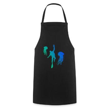 Plongée Scuba Diver Tauchen Scuba Tauchen - Tablier de cuisine - noir - Devant - AI Model Male 185 dark (185cm)