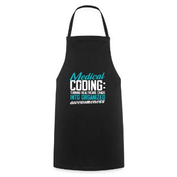 Codeur médical le chaos des soins de santé en - Tablier de cuisine - noir - Devant - AI Model Male 185 dark (185cm)