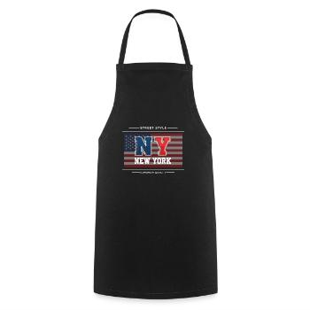 New York - Tablier de cuisine - noir - Devant - AI Model Male 185 dark (185cm)