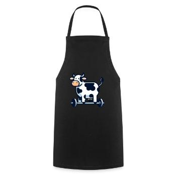 Dancing Cat Pizza Cool Pizza Lover Cartoon - Cooking Apron - black - Front - AI Model Male 185 dark (185cm)