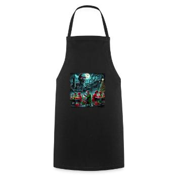 Christmas elves and elves in zombie horror ground - Cooking Apron - black - Front - AI Model Male 185 dark (185cm)