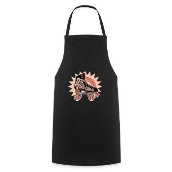 Skater Vibes Only Roller Skate Design - Cooking Apron - black - Front - AI Model Male 185 dark (185cm)