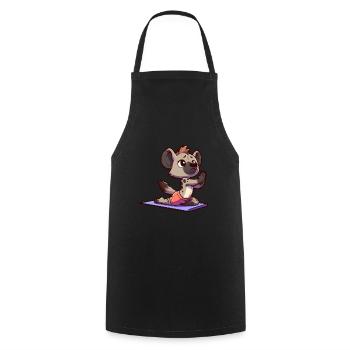 Hyena Gymnastics Yoga Fitness - Cooking Apron - black - Front - AI Model Male 185 dark (185cm)