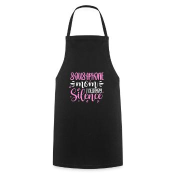 Sousaphone Mom I Destroy Silence Sousaphonist - Cooking Apron - black - Front - AI Model Male 185 dark (185cm)