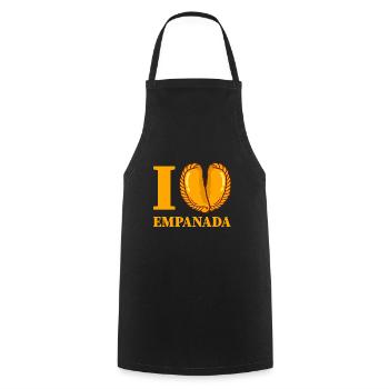 I Love Empanada South American Hispanic Food - Cooking Apron - black - Front - AI Model Male 185 dark (185cm)