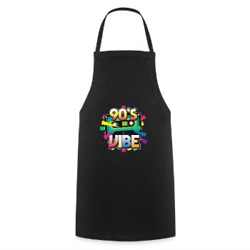 90s - Cooking Apron - black - Front - AI Model Male 185 dark (185cm)