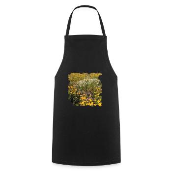 Biodiversité chez les plantes et les fleurs - Tablier de cuisine - noir - Devant - AI Model Male 185 dark (185cm)