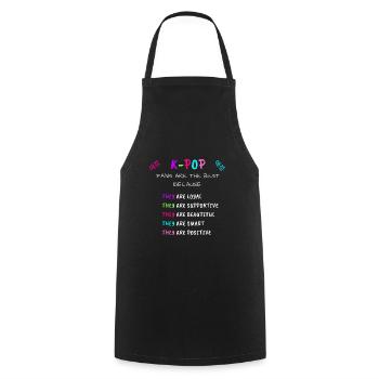 Kpop Fans Spruch Englisch Sprache - Kochschürze - Schwarz - Vorne - AI Model Male 185 dark (185cm)