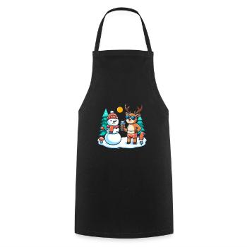Christmas Gnome Zombie - Cooking Apron - black - Front - AI Model Male 185 dark (185cm)