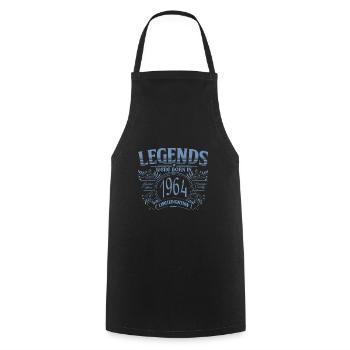 Legnden were born in 1964 60th birthday Sayings - Cooking Apron - black - Front - AI Model Male 185 dark (185cm)