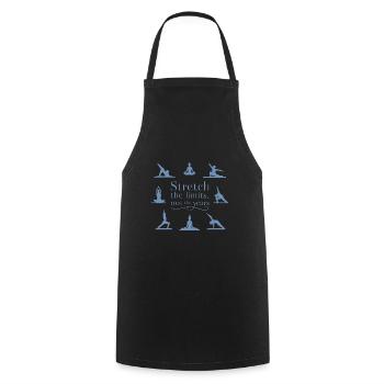 Stretch Boundaries, Not Years: Yoga Inspiration - Cooking Apron - black - Front - AI Model Male 185 dark (185cm)