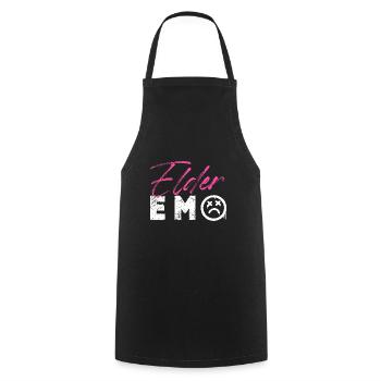 Elderemo - Cooking Apron - black - Front - AI Model Male 185 dark (185cm)