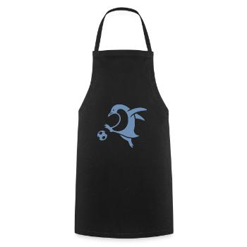 Penguin Footballer Silhouette Minimalist - Cooking Apron - black - Front - AI Model Male 185 dark (185cm)