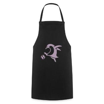 Penguin Footballer Silhouette Minimalist - Cooking Apron - black - Front - AI Model Male 185 dark (185cm)