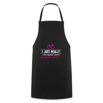 J’aime juste être avec les détenus Design - Tablier de cuisine - noir - Devant - AI Model Male 185 dark (185cm)