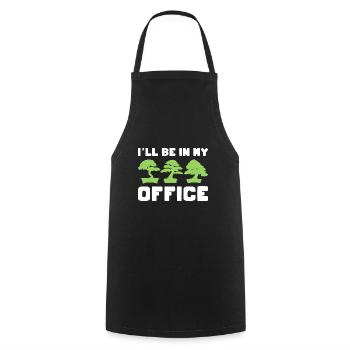 Funny Ill Be In My Office - Office Plant Miniature - Cooking Apron - black - Front - AI Model Male 185 dark (185cm)