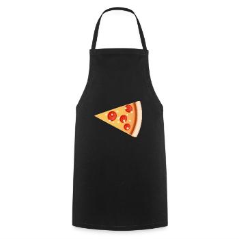 Pizza kid Pizza slice - Cooking Apron - black - Front - AI Model Male 185 dark (185cm)