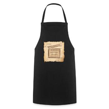 Vintage Filmklappe - Film Director, Actor. - Cooking Apron - black - Front - AI Model Male 185 dark (185cm)