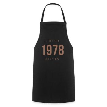 1978 Édition Limitée Style Rétro Cadeau d’Anniversaire - Tablier de cuisine - noir - Devant - AI Model Male 185 dark (185cm)