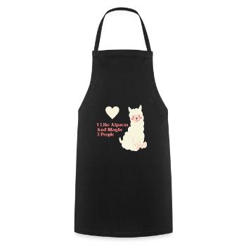 Alpaca - Cooking Apron - black - Front - AI Model Male 185 dark (185cm)
