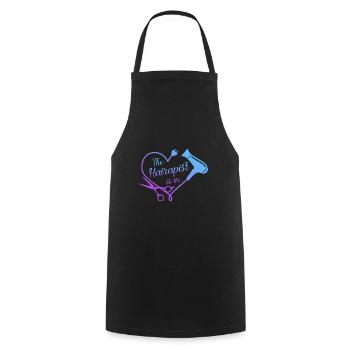The Therapist is in - Cooking Apron - black - Front - AI Model Male 185 dark (185cm)
