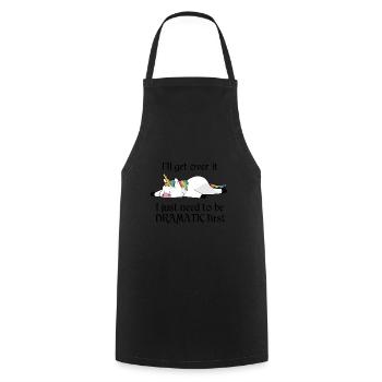 Dramatic Unicorn - Cooking Apron - black - Front - AI Model Male 185 dark (185cm)