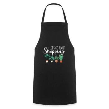 Lets Go Plant Shopping - Clay Pot Plants Gardening - Cooking Apron - black - Front - AI Model Male 185 dark (185cm)