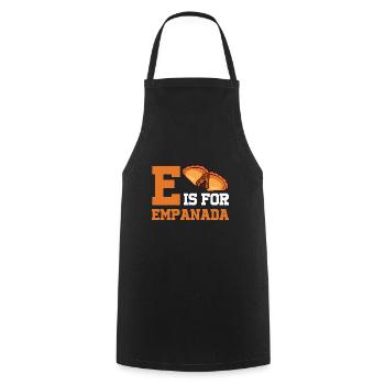 E Is For Empanada Hispanic Food Latin American - Cooking Apron - black - Front - AI Model Male 185 dark (185cm)