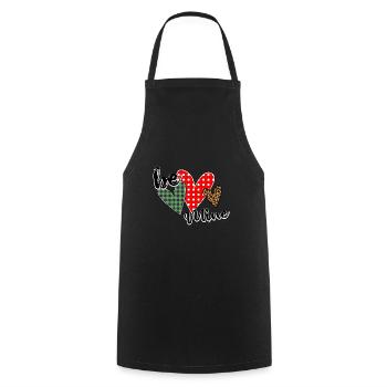 Be Mine Valentine - Kochschürze - Schwarz - Vorne - AI Model Male 185 dark (185cm)