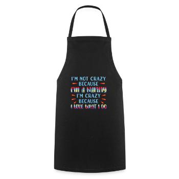 Nanny Babysitter Childminder - Cooking Apron - black - Front - AI Model Male 185 dark (185cm)
