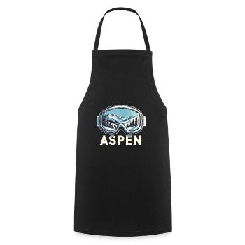 Aspen Wintersport Skifahren Snowboarden Skibrille - Kochschürze - Schwarz - Vorne - AI Model Male 185 dark (185cm)