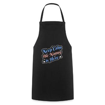 Nanny Babysitter Childminder - Cooking Apron - black - Front - AI Model Male 185 dark (185cm)