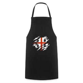 Sardinia Summer - Cooking Apron - black - Front - AI Model Male 185 dark (185cm)