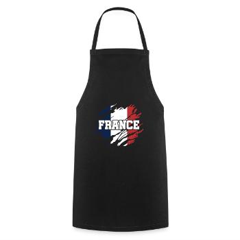 France - Tablier de cuisine - noir - Devant - AI Model Male 185 dark (185cm)