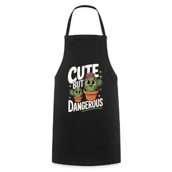 Cactus Cacti Desert Plant - Cooking Apron - black - Front - AI Model Male 185 dark (185cm)