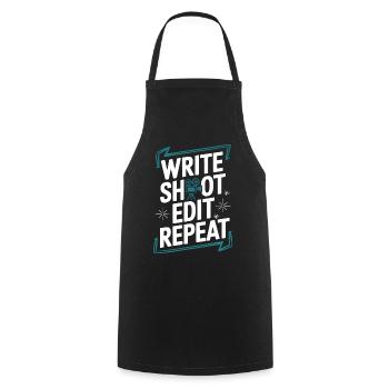 Filmmaker Film Director Cinematographer Film - Cooking Apron - black - Front - AI Model Male 185 dark (185cm)