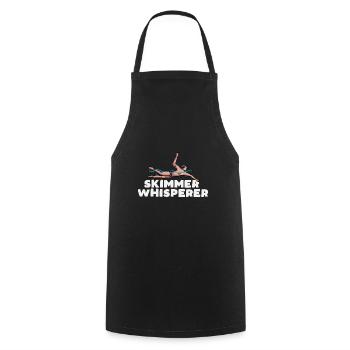 skimmer whisperer Design for a pool swimming - Cooking Apron - black - Front - AI Model Male 185 dark (185cm)