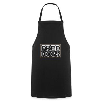 free hogs Design for a jokes fan - Kochschürze - Schwarz - Vorne - AI Model Male 185 dark (185cm)