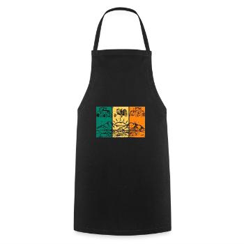 Tracteur homme vintage rétro idée cadeau agriculte - Tablier de cuisine - noir - Devant - AI Model Male 185 dark (185cm)