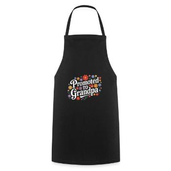 Papy Grand-père Famille Fête des pères - Tablier de cuisine - noir - Devant - AI Model Male 185 dark (185cm)